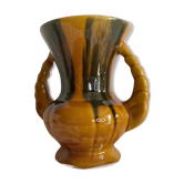 Vase with double ceramic handles