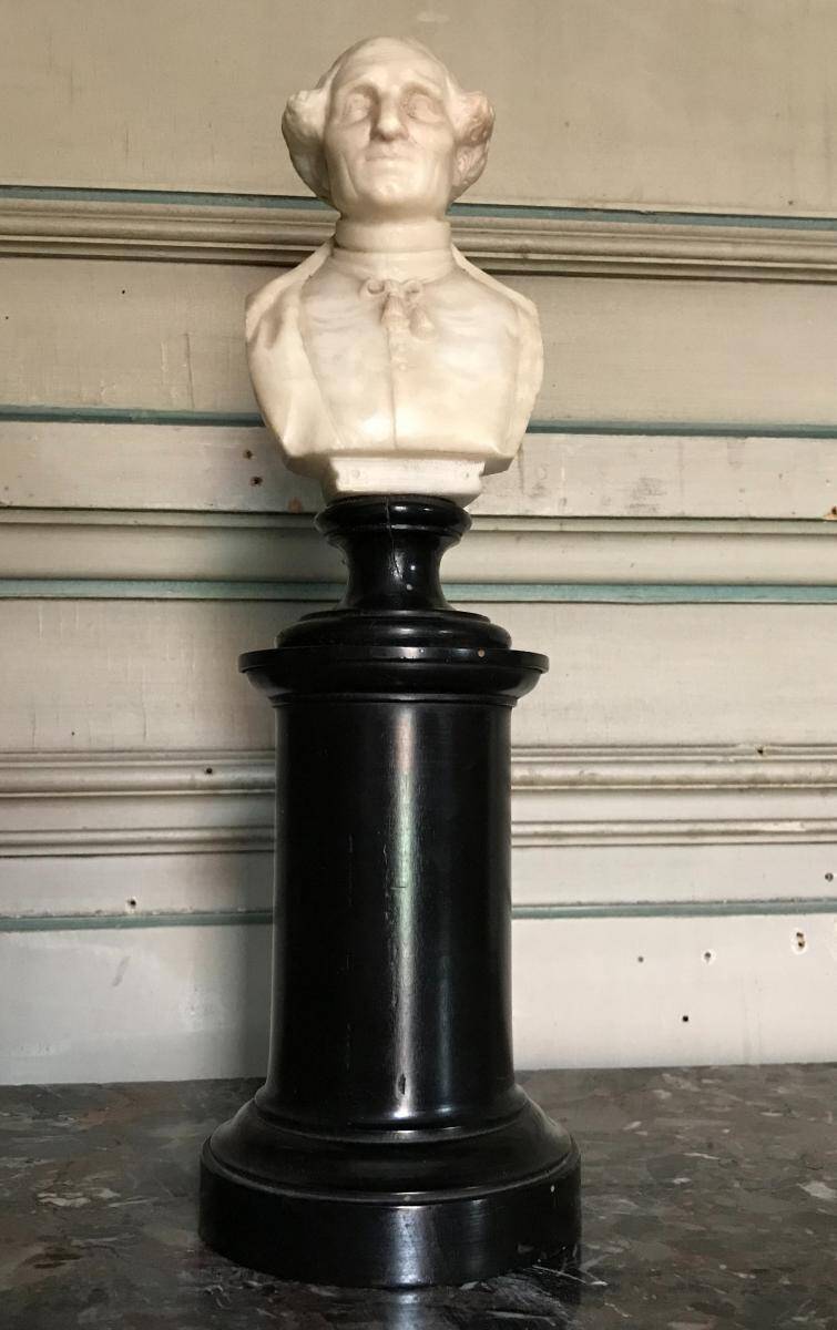 Buste d’un prélat italien en albâtre
