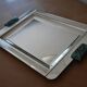 Large Jean Couzon stainless steel serving tray
