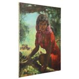Tableau, huile sur toile "Jeune femme gitane", 1964