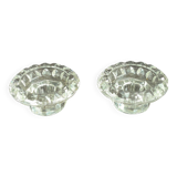 2 vintage Luminarc crystal candle holders