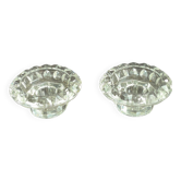 2 vintage Luminarc crystal candle holders