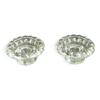 2 bougeoirs cristal Luminarc vintage