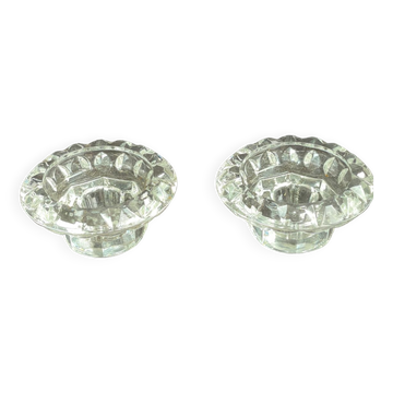 2 vintage Luminarc crystal candle holders