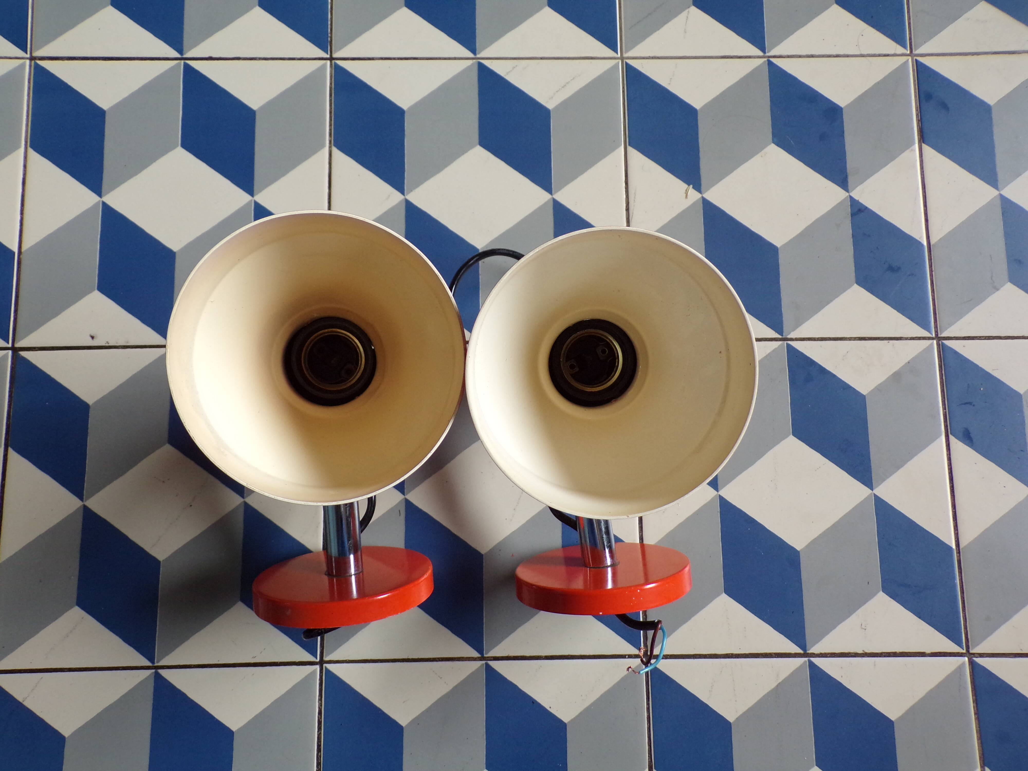 Pair of German wall lights 1970