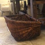 Harvest hood basket wood and wicker