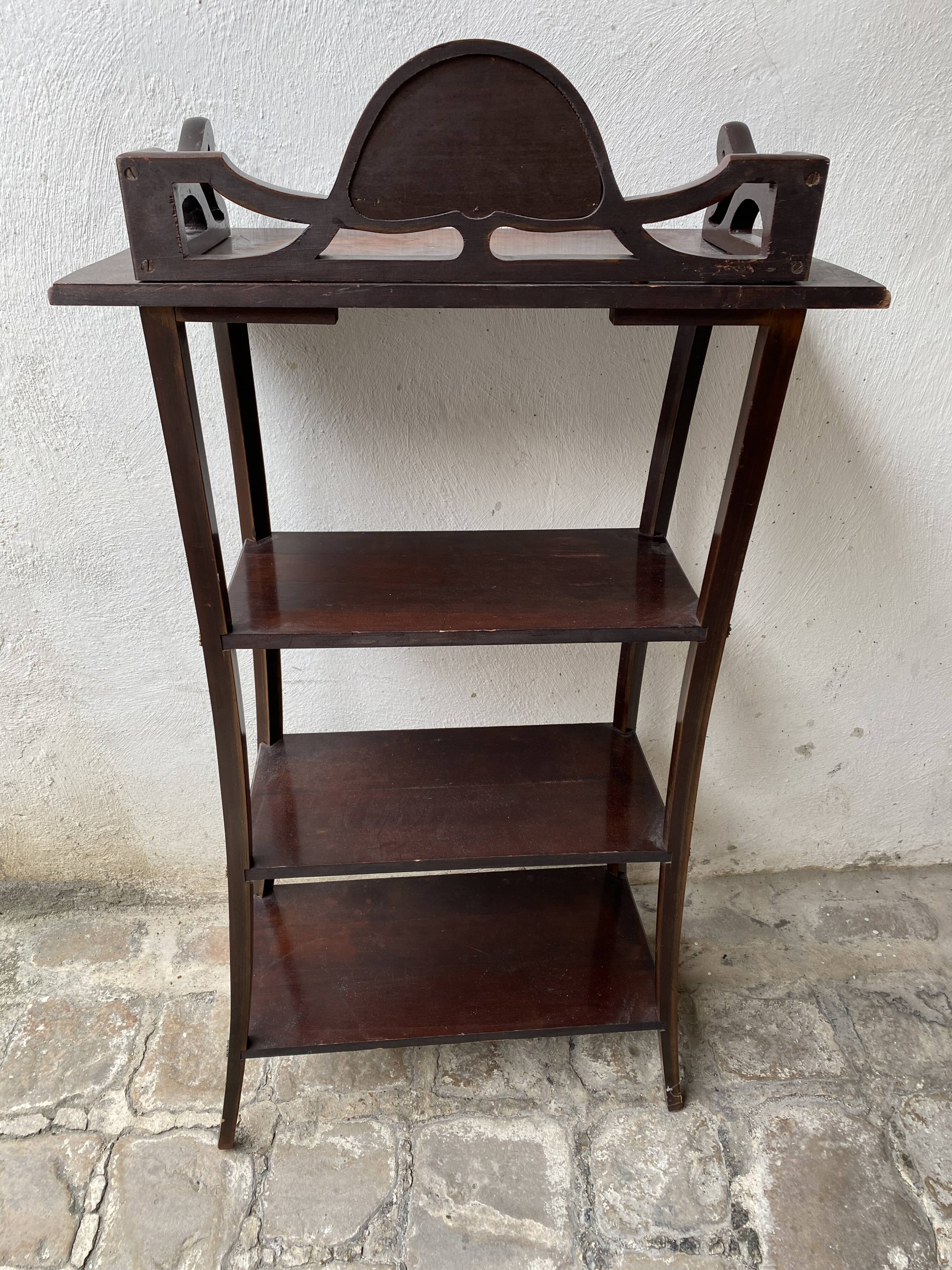 Console art nouveau period in mahogany