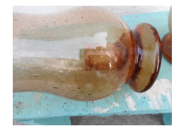 Pair of bubbled glass photophore