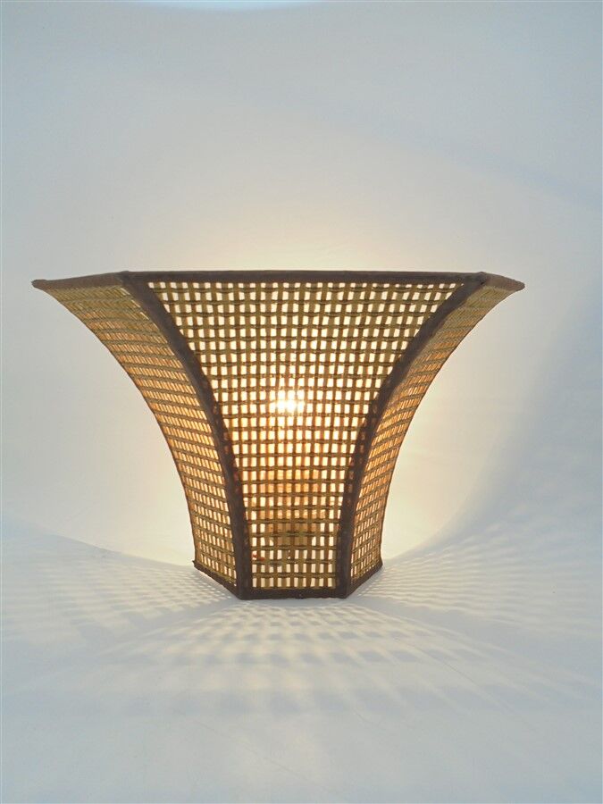 Wicker wall wall light