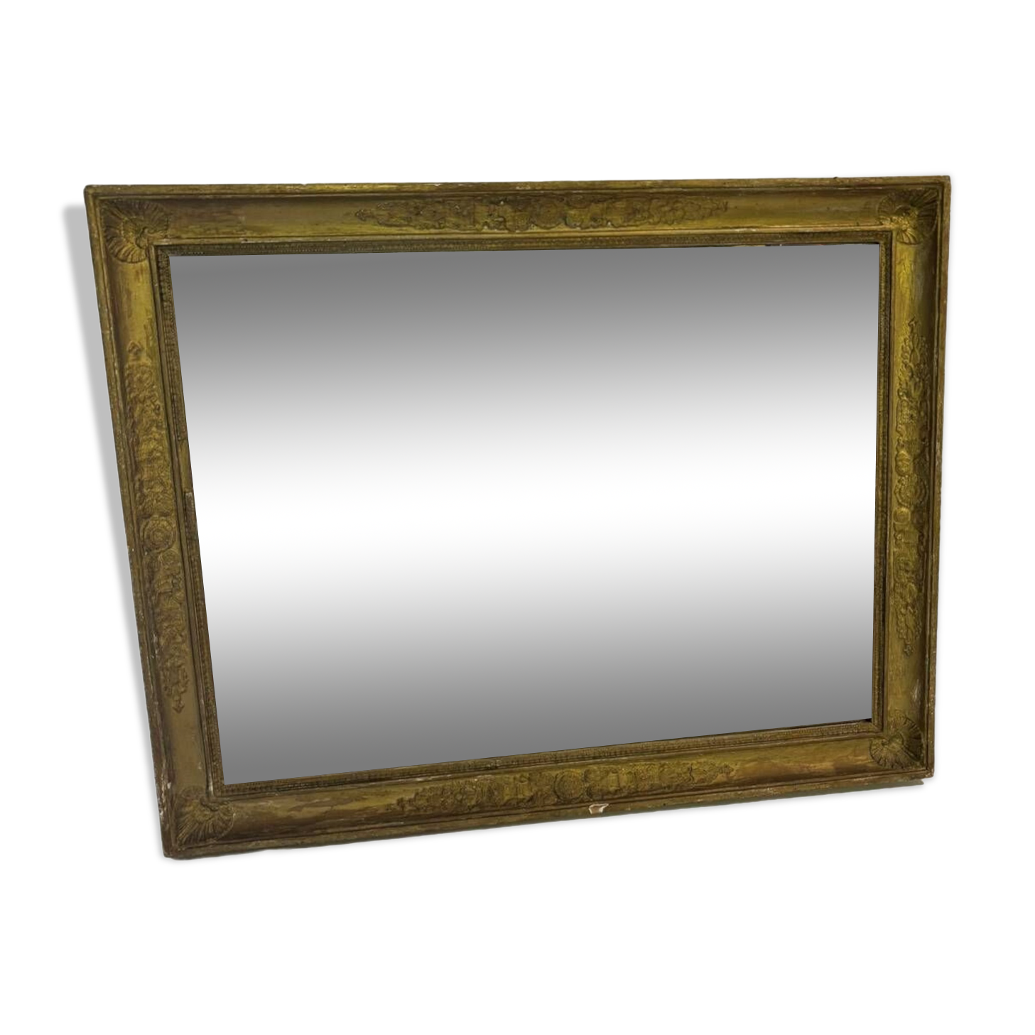 Mercury mirror and old wooden frame