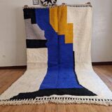 Beni Ouraine rug in natural wool, size 140 x 260 cm