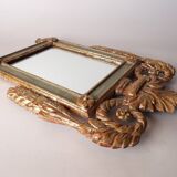 Hand carved wooden mirror