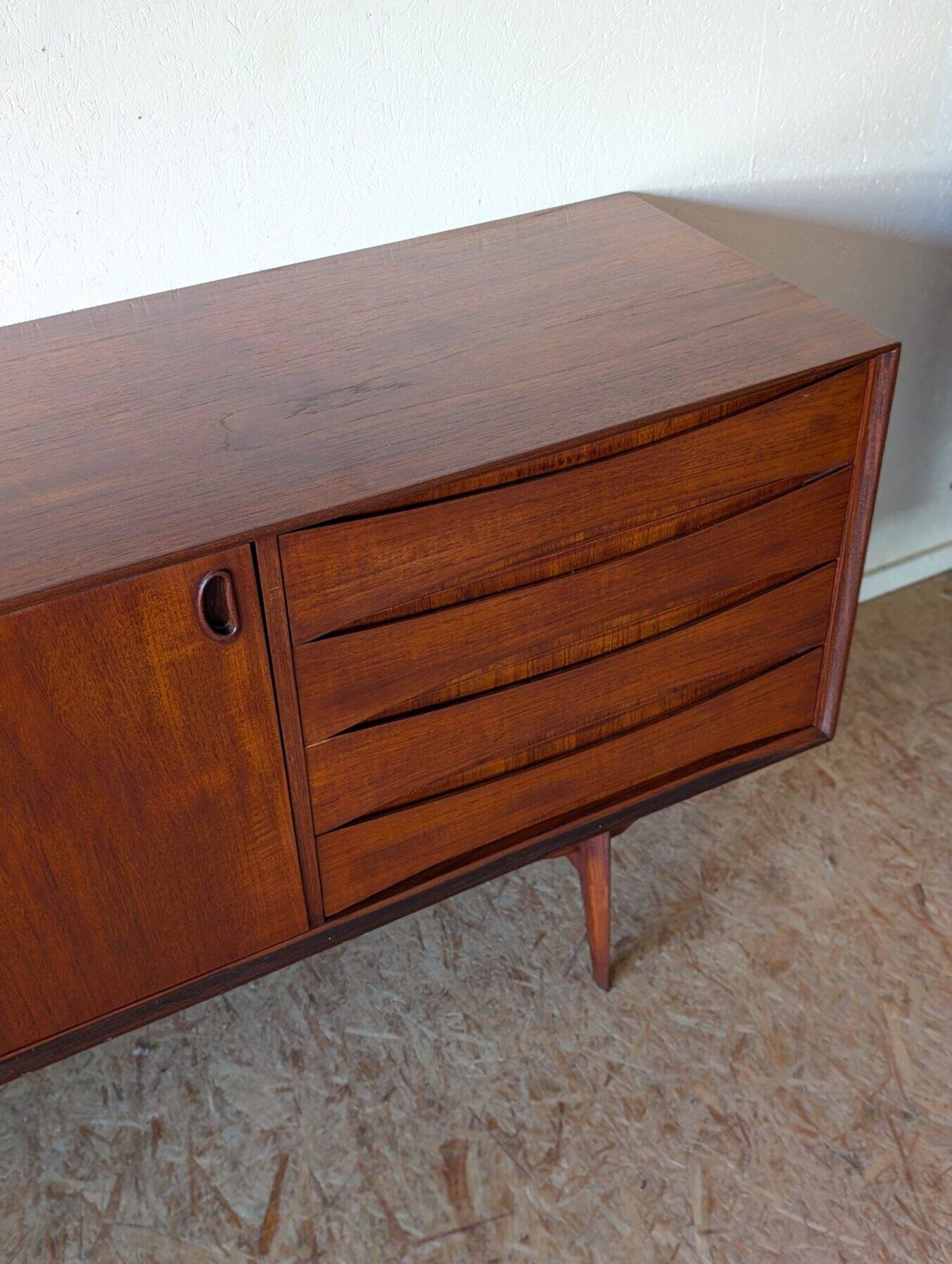 Teak enfilade "Paola" by Oswald Vermaercke published by V-Form, 1950s/60s.
