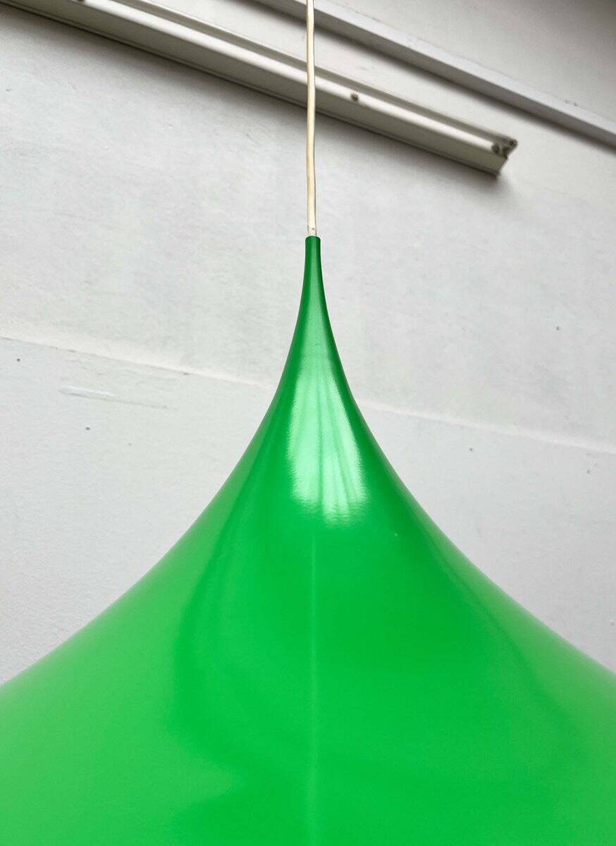 Semi-model tulip pendant lamp green space Danish mid-century by Claus Bondrup and Torsten Thorup for Fog & Mørup, 1960s, set of 2