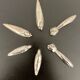 6 various animal shaped knife holders in silver metal