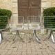 Set of 4 vintage swivel chairs in chrome metal – 1970s Ensem