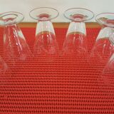 6 Verres ancien  soufflé et ciselé