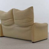 Set (2) Cassina Maralunga Sofas in beige Bouchlé-Fabrics by Vico Magistrett