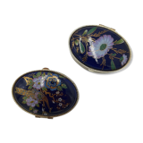 2 enamel pill boxes