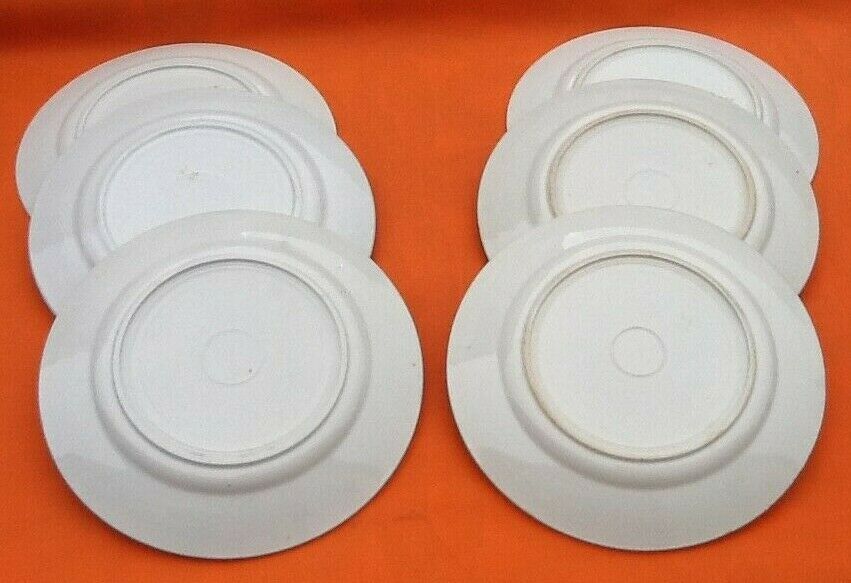 Suite de 6 assiettes plates  F.B Badonviller Fenal Frères Art Déco Années 1930-1940