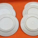 Art Deco 1930s-1940 Suite of 6 flat plates F.B Badonviller Fenal Frères