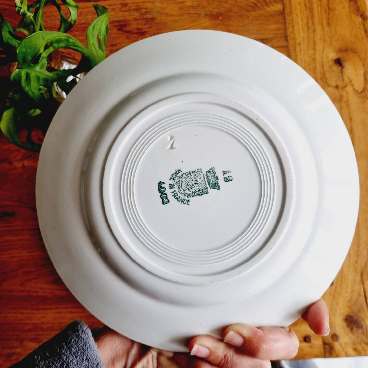 Set of 12 flat plates with slight defects Saint Amand 1932