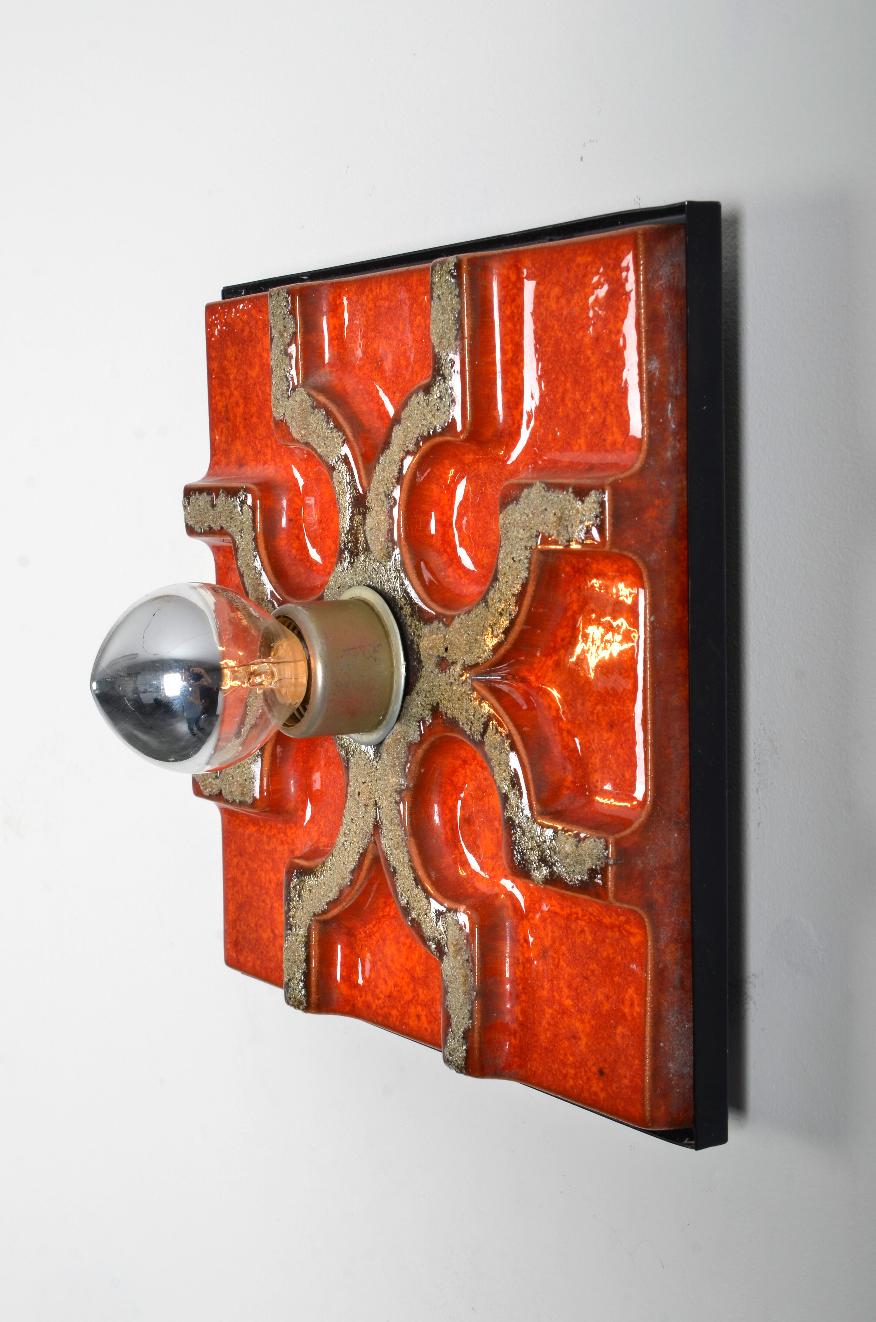 Set of 2 Fat Lava  wall sconces, 1970s