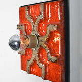 Set of 2 Fat Lava  wall sconces, 1970s