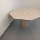 Vintage 70s 80s Octagonal Marble Dining Table