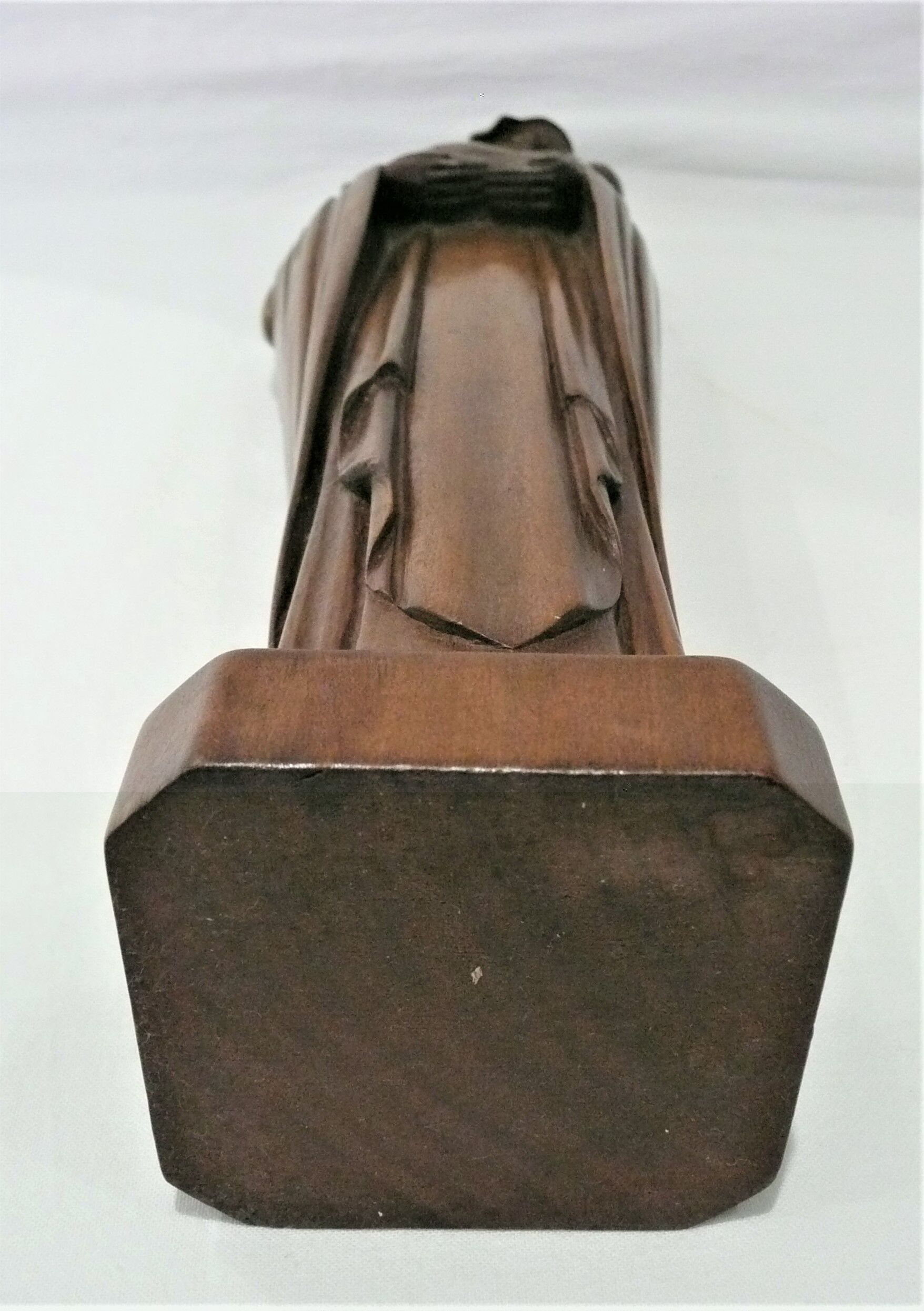 Sculpture wood virgin and child signed