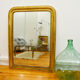 Late 19th century Napoleon III wood and stucco fireplace mirror 87x117cm