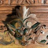 Library - Renaissance style display cabinet in solid oak