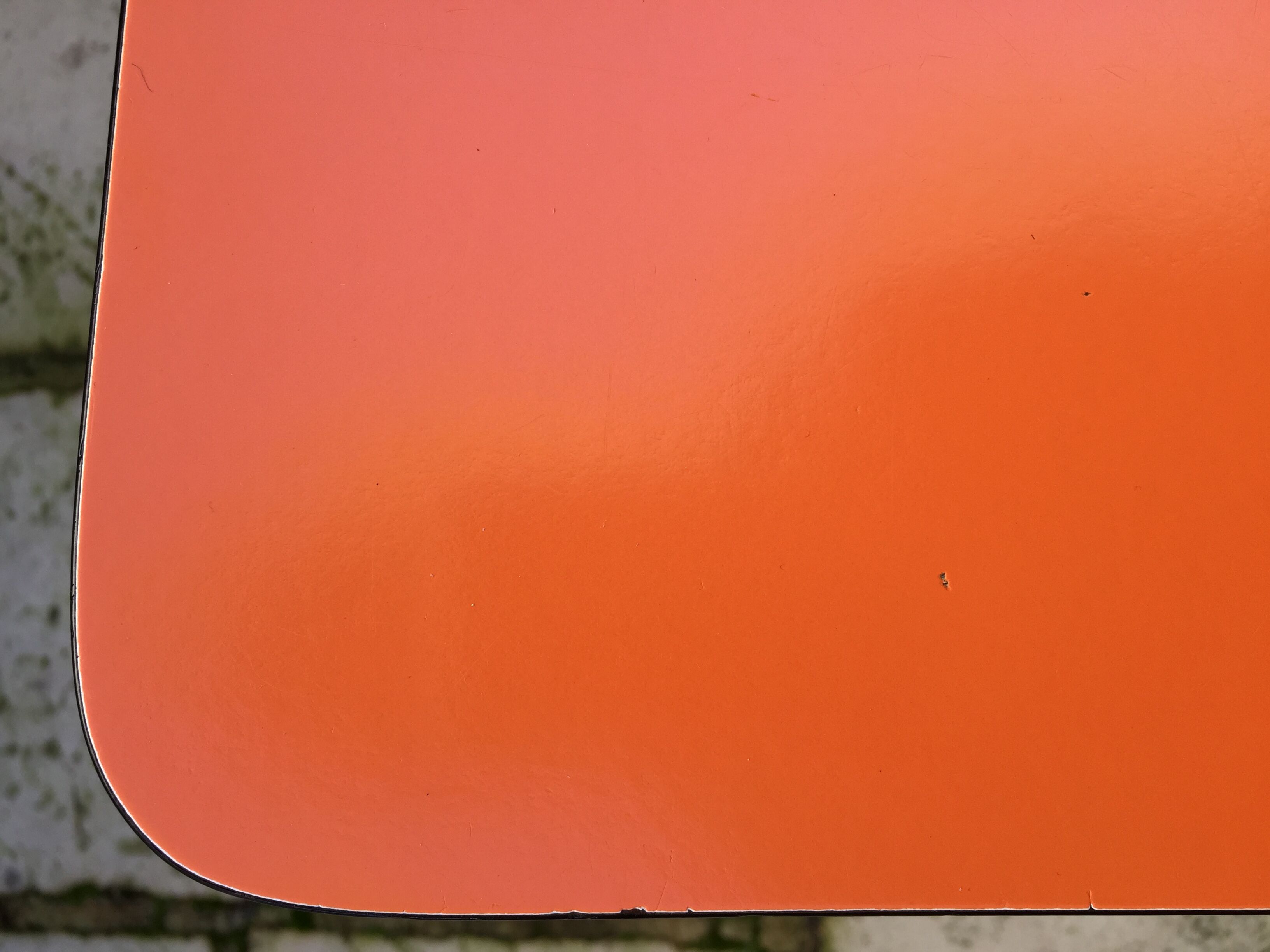 Set of 6 vintage orange formica chairs, 70s