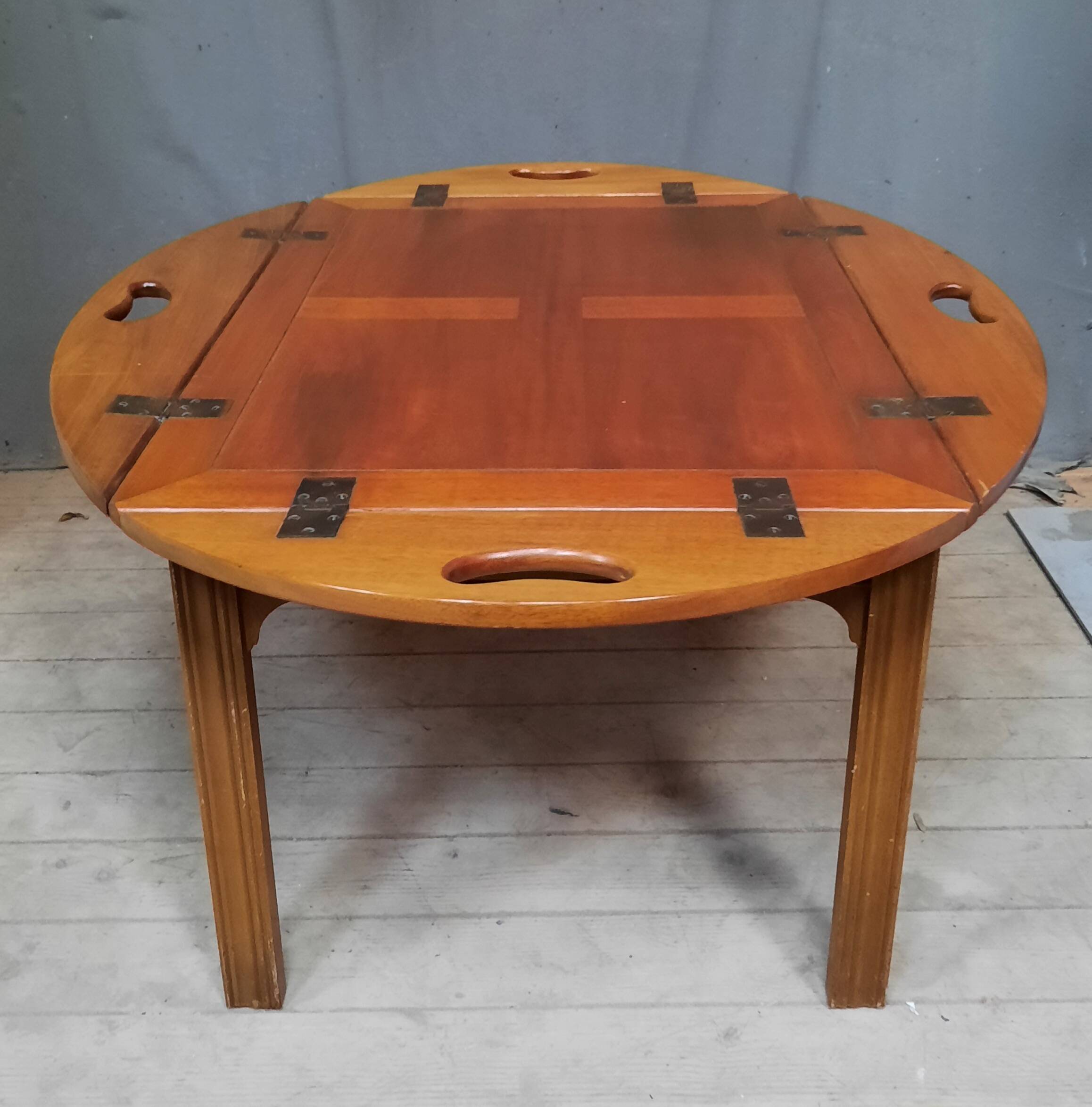 Mahogany boat coffee table