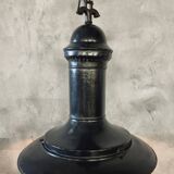 Philips antique black enamel pendant lamp diam 50 cm