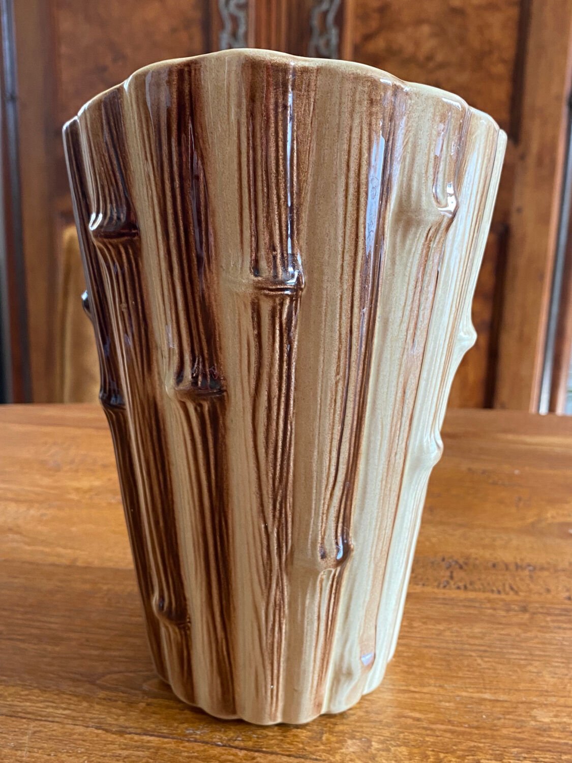 Large old vase St Clement bamboo