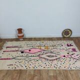 Handmade Moroccan Berber rug 253 X 143 CM