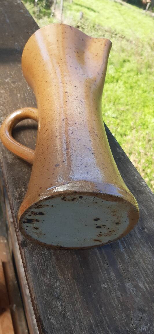 Pyrite stoneware water pitcher from France, 1960s/1970s