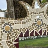 Handcrafted mirror, glass mosaic, natural stone......