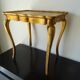 Side coffee table gilded wood decoration flowers year 60