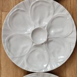 6 oyster plates in Pillivuyt porcelain