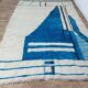 Handmade blue artisanal Moroccan Berber rug 310 X 215 CM