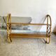 Wall shelf in wood and rattan, 1960s