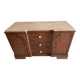 Wooden and beige marble chest of drawers