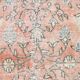 Soft Pink Oversize Vintage Turkish Floral Carpet Rug, 219x313 Cm