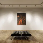 Antique Italian painting The Way of the Cross