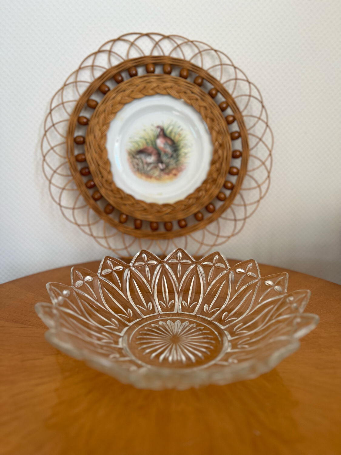 Vintage cut glass dish 1960