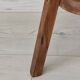 Adjustable vintage workshop stool made of solid wood