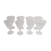 Lot of 8 antique wine glasses.