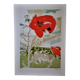 Lithograph by Francis Tailleux, Poppy, 1970s